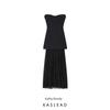Kaslead New Women Clothes Western Style Fashion Slim Fit Patchwork Tube Top Dress 5039459