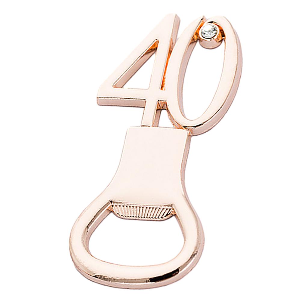 Открывалка для пива с цифрами, персонализированная открывалка для крышек, золотой инструмент для открывания бутылок, принадлежности для вечеринок на дни рождения и годовщины