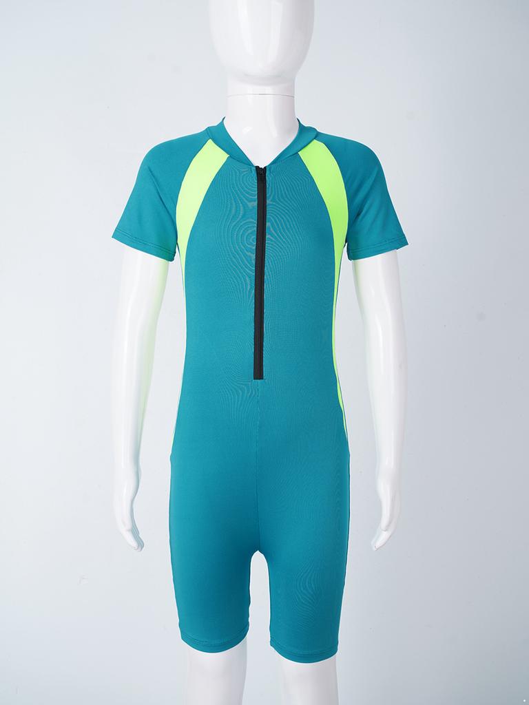 Гидрокостюм, короткий купальник, детский эластичный костюм для дайвинга для девочек, купальник, комбинезон для серфинга, рашгард