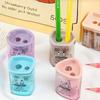 Cutting Machine Double Hole Pencil Sharpener Sacapuntas Simple Pencil Cutter  Stationery Supplies