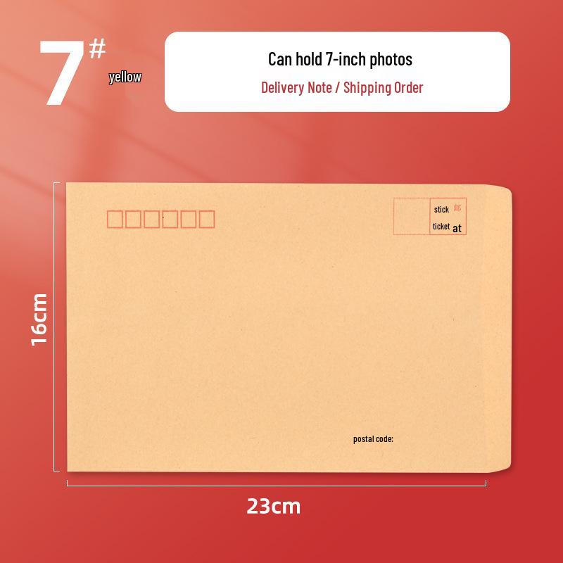 A4 Thick Kraft Paper Envelopes - Yellow-White, Multiple Sizes, Customizable