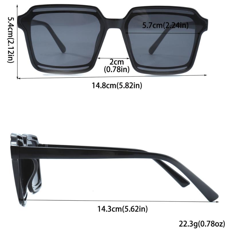Square Style Fashion Simple Sunglasses for Men and Women Outdoor Sunshade Sunscreen Trend High-end Street Photography UV Resistant Glasses