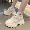 Versatile Fried Street Dad Shoes for Women 2025 Autumn New Ins Trendy Thick-soled Breathable Heightening Niche Sports Korean Version Shoes