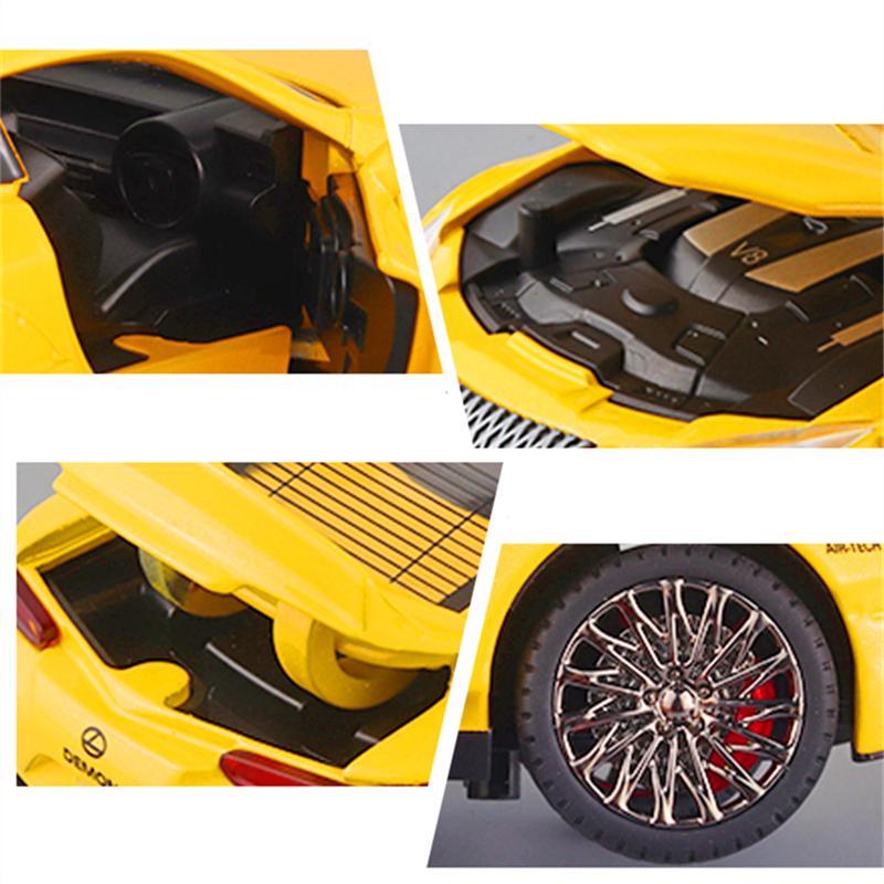 1/32 LEXUS LC500 литой спортивный автомобиль модель игрушечный гоночный автомобиль модель транспортного средства имитация звук и свет автомобиль игрушки коллекционный детский подарок