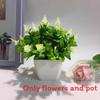 Fake Miniature Daisy Plant Decor With Plastic Craftsmanship For Living Spaces