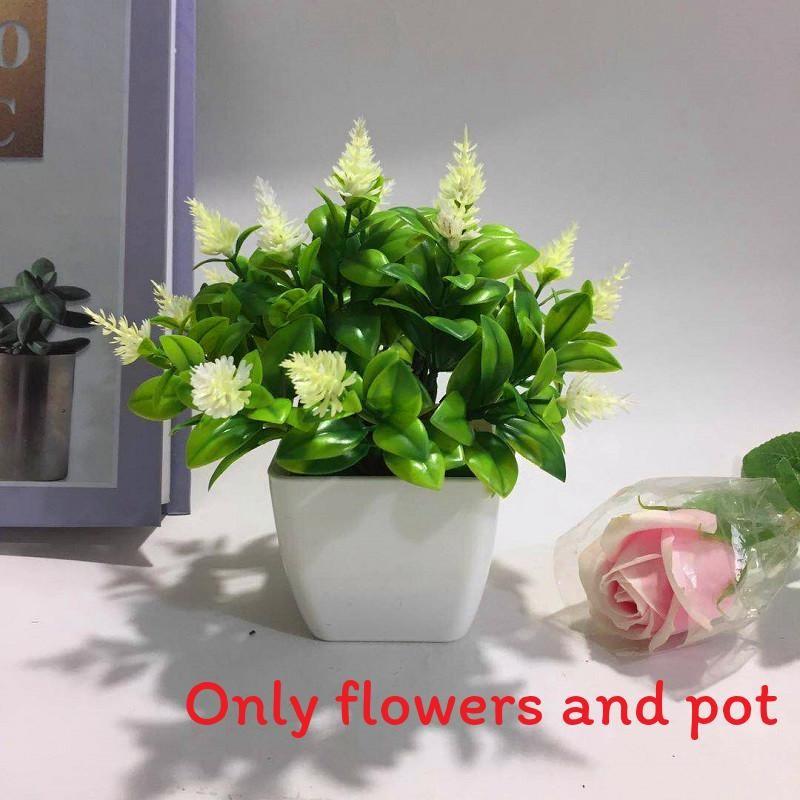 Fake Miniature Daisy Plant Decor With Plastic Craftsmanship For Living Spaces