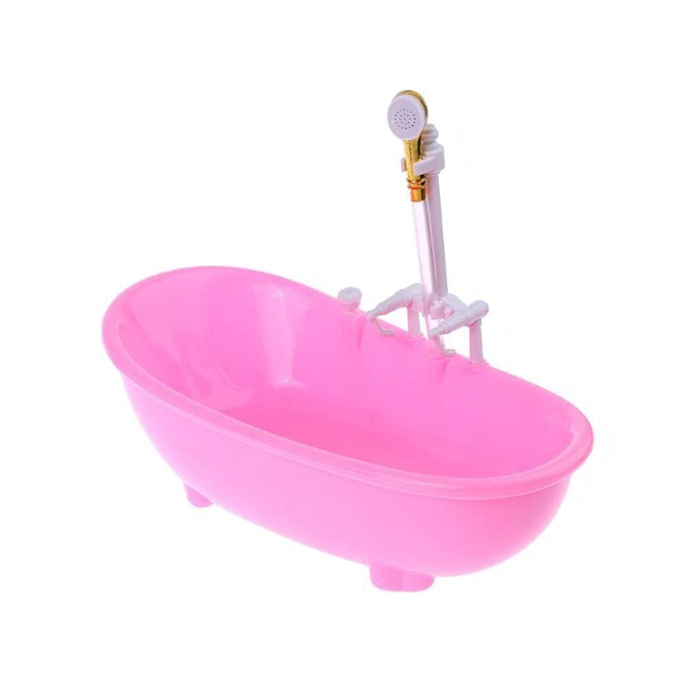 Мебель Дети Игрушки для купания Куклы Аксессуары 1:6 масштабных миниатюрных электрических ванн, пластиковая ванна
