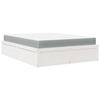 VidaXL Lit avec matelas blanc 160x200 cm bois de pin massif, meuble de chambre à coucher, lit en bois, lit en palette, 3281929