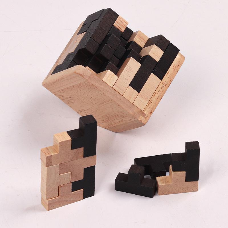 Забавные деревянные головоломки Iq Toys 54T кубик развивающие игрушки для детей интеллектуальная игра для взрослых и любителей головоломок