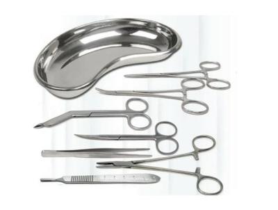 P Mart India Набор из 13 предметов Базовый набор для малой хирургии Стальной лоток для почек Хирургические инструменты