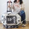 Cat bag new model out portable trolley case large capacity dog space capsule cart pet suitcase crossbody