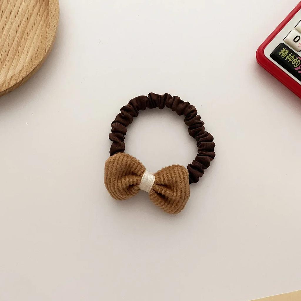 1 шт. кофейного цвета с бантом, эластичные ленты для волос, детские веревки для волос, кольца, завязки, головные уборы, аксессуары для волос для девочек и детей