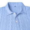 Mens Loose Short Sleeve Jacquard Polo Shirt For Beach