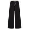 MO&Co. Drawstring Double Waistband Straight Leg Casual Pants