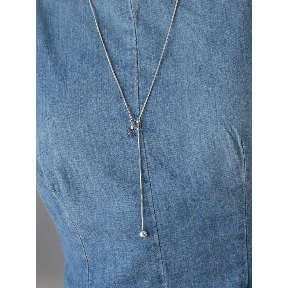 Gem Point Y-Line Long Necklace Nz2492