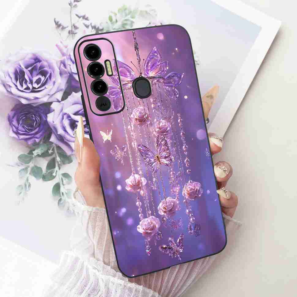 Simple Design Cartoon For Tecno Spark 7P KF7j Case Silicone TPU Black Cover For Tecno Spark7P 7p 6.8" Bumper Phone Cases Fundas