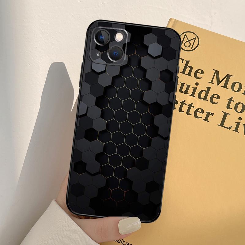 Чехол для телефона с 3D шестиугольными огнями для iPhone 12 11 13 14 Pro Max X XR XS Max 7 8 Plus SE 2020 12 Mini 13 Mini Cover