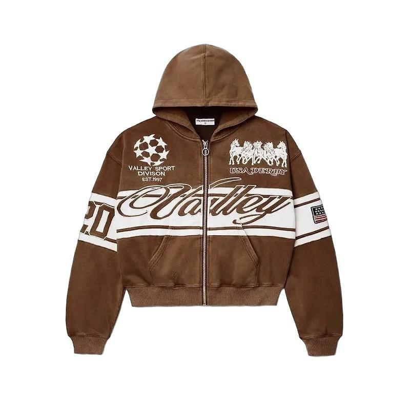 Y2K Camo Print Zip Hoodie Women Loose Fit Casual Streetwear