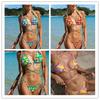 Women's Sexy Multi-Color Digital Print Lace-Up Bikini Swimwear