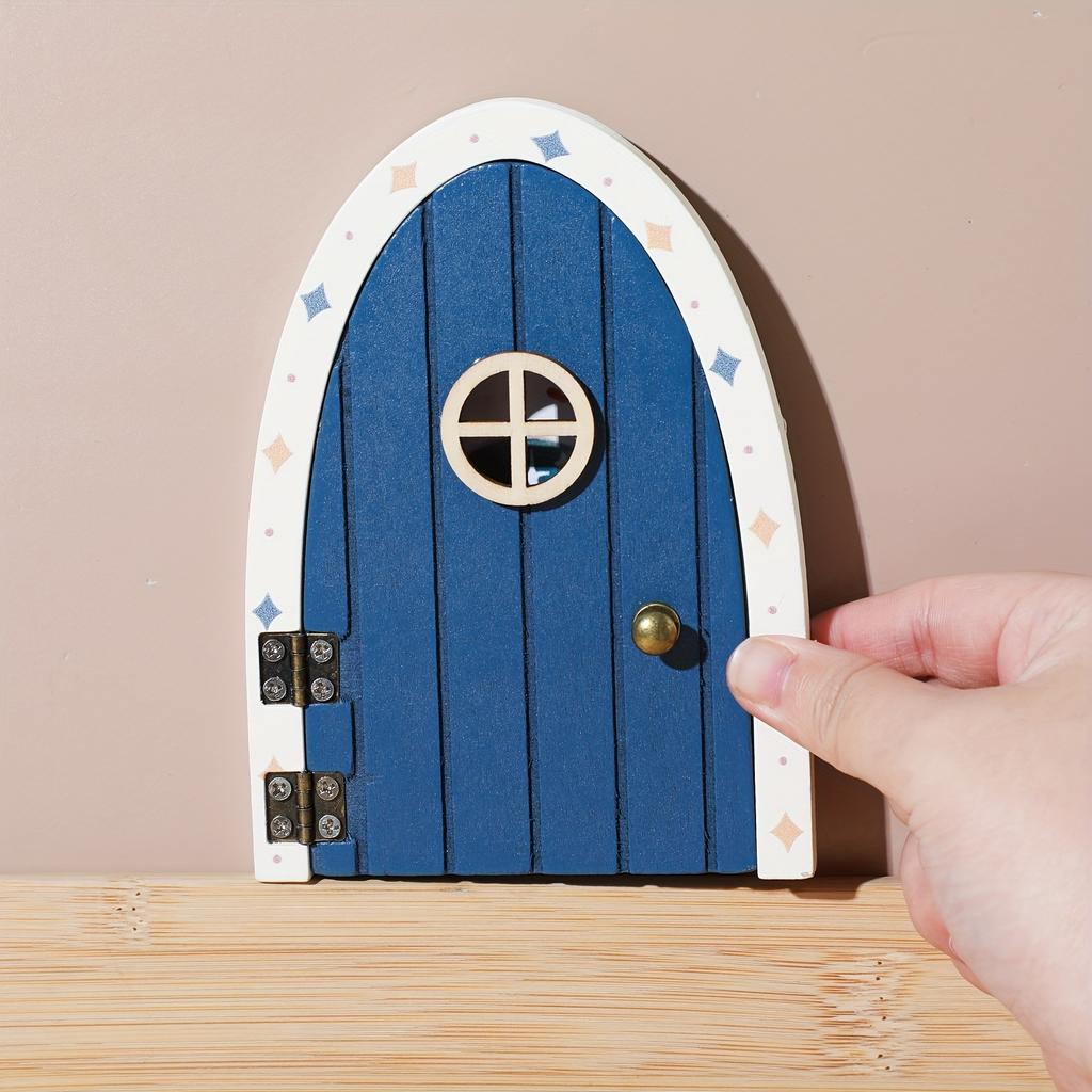 Деревянная мультяшная сказочная дверь, Мини-лестница для украшения сказочной двери, Красочная сказочная дверь с сердечком, Домашний декор, Реквизит для памятных фотографий