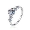 D цвет 1CT муассанит обручальное кольцо с бриллиантом обручальное кольцо подарок для подруги женская модель серебро S925 четыре когтя