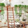Green Color Artificial Ivy Leaf Plastic Material Lightweight Hanging Garland Flexible Vine Realistic Texture