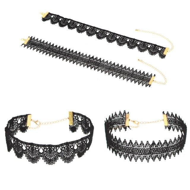 2 /3pcs Sexy Hollow Lace Choker New Design Black Choker Necklace Simple Clavicle Necklace For Women Jewelry Classic Lace Necklace