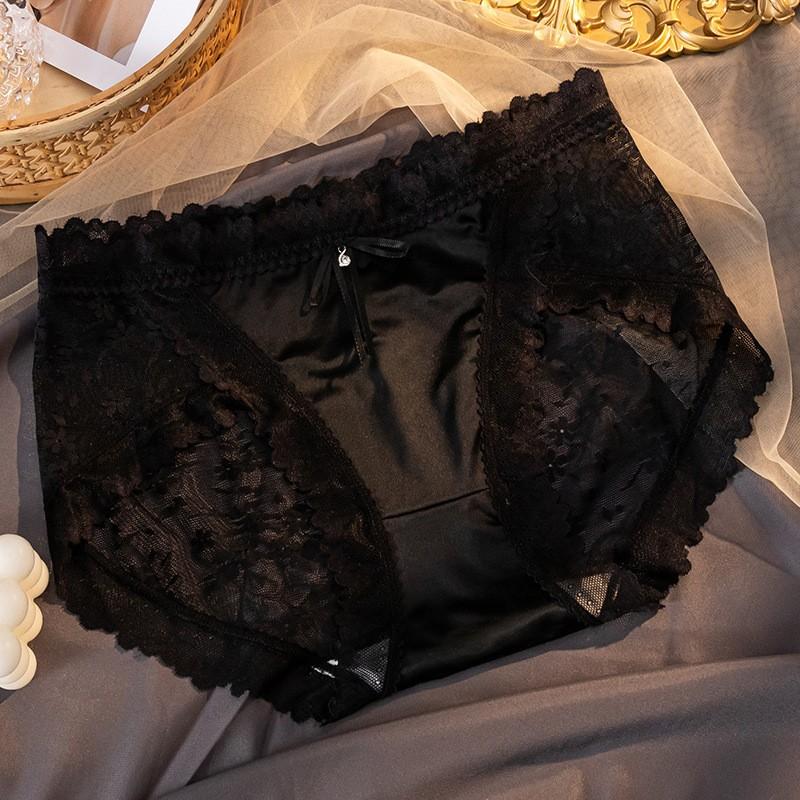Кружевное женское нижнее белье средней посадки, дышащее и приятное к коже сексуальное нижнее белье