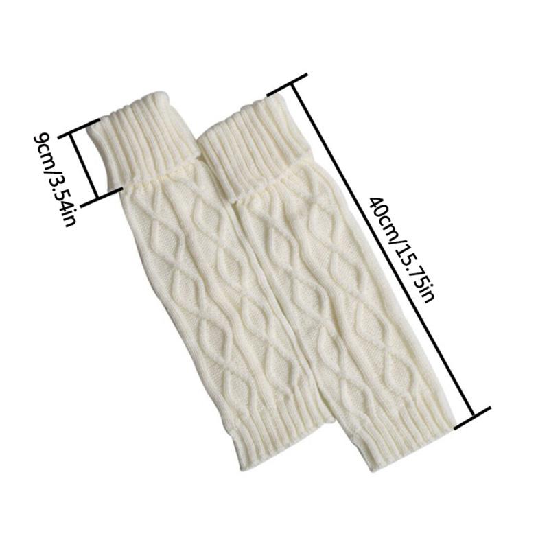 Женские вязаные крючком зимние носки для ботинок теплые вязаные шерстяные гетры длинные носки высокие теплые леггинсы