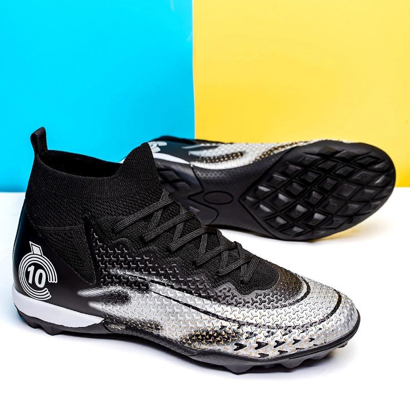 Футбольные бутсы с высоким верхом, мужские и женские, молодежные, с длинными шипами и шипами для сломанного грунта, фабричные