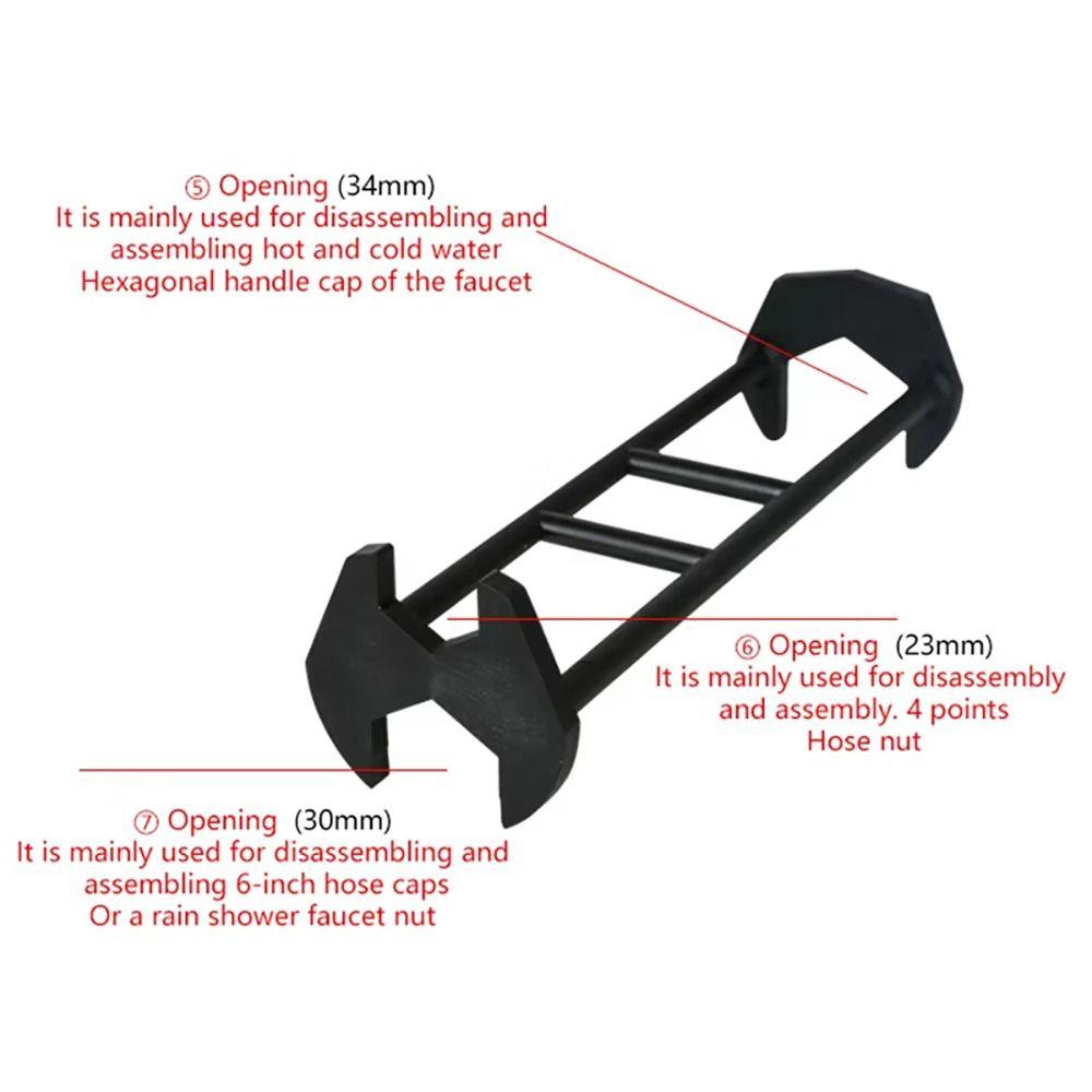 1Pcs Universal Faucet Wrench Four-Jaw Hex Sink Repair Wrench Plumbers Wrench  for Bathroom Kitchen