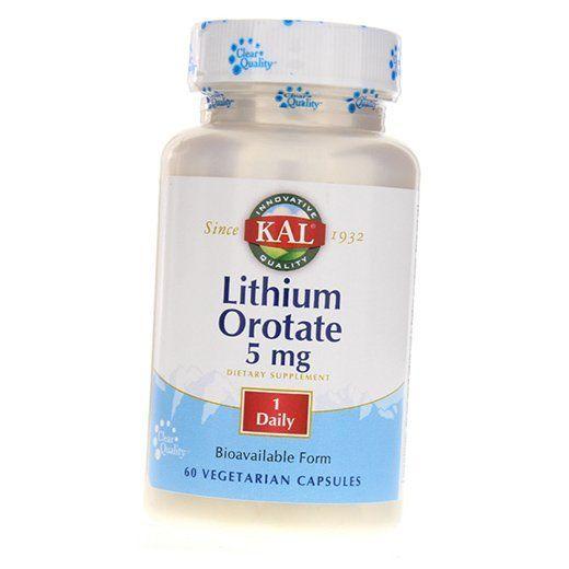 Литий Оротат, Lithium Orotate 5, KAL 60вегкапс (36424005)