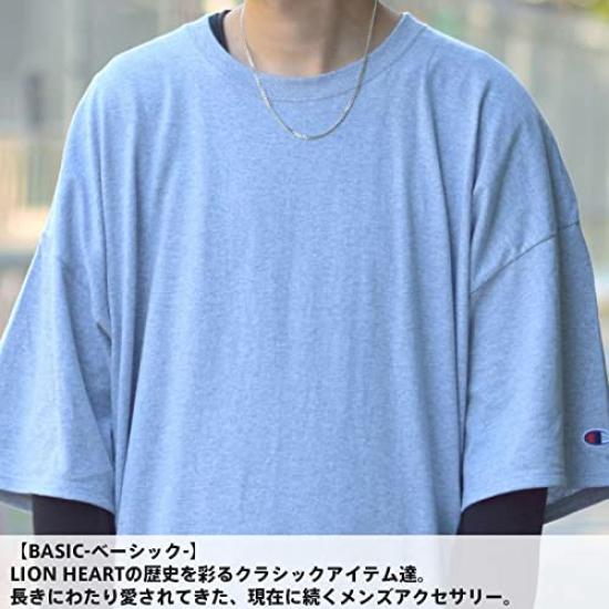 Обернутое среднее серебряное ожерелье-цепочка Kihei 925 пробы с оксидированной отделкой 50 см индивидуальный мешочек в комплекте бренд [Lion Heart] для мужчин