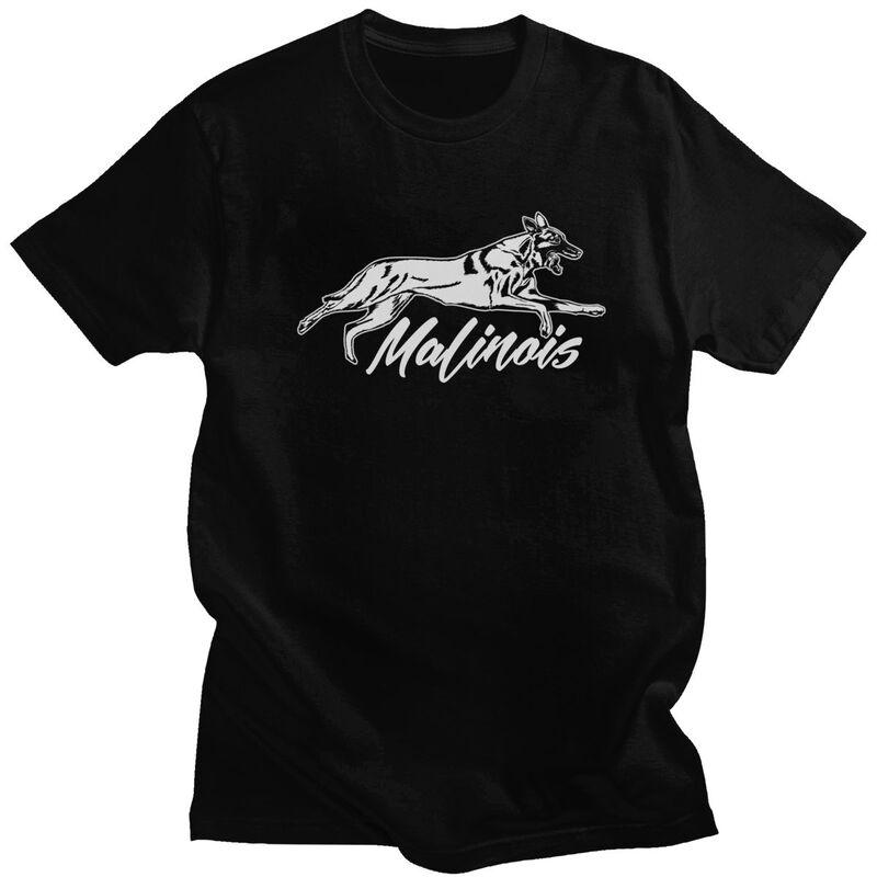 Custom Cool Belgian Shepher Malinois T Shirt Men Short Sleeves Pure Cotton Tshirt Casual Tee Tops Streetwear Tshirt