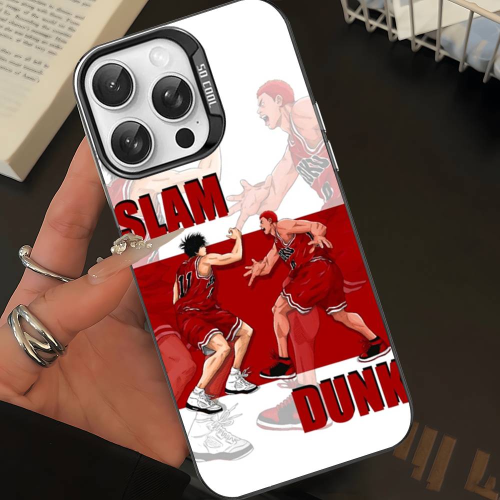 Японский чехол для телефона S-SLAM D-DUNK для IPhone 17 16 Plus Pro Max 15 14 13 12 11 Матовый разноцветный