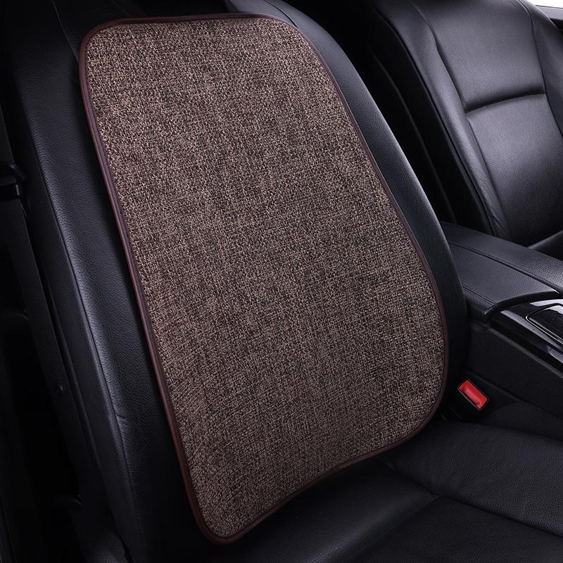 Чехол на подушку сиденья автомобиля, всесезонный, универсальный, льняной, противоскользящий, дышащий, внутренняя подушка для мужчин и женщин, передняя и задняя подушка для спинки сиденья автомобиля