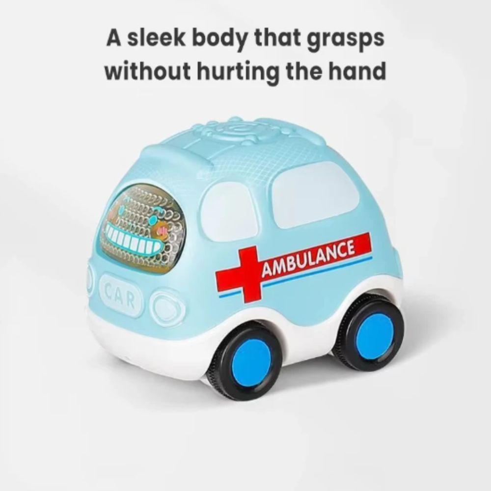 Машинка с инерционным механизмом и реалистичным светом, защита от столкновений, развивающая игрушка, раннее обучение