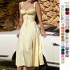 Elegant Fashionable Summer French Style Gentle Strap Dress Women's Sleeveless Dresses Soft Wind High-End Sensation Gowns