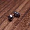 Antique-Style Spiral Torque Beads: Wengwan Moon-Star Passion Fruit Seed Bracelet Pair, DIY Spacer Accessories.