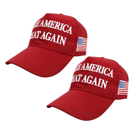 1/2 шт. бейсболка Трампа с вышитыми буквами и длинными полями MAGA 2024 президентская избирательная кампания с рисунком американского флага митинги вечеринки унисекс кепка