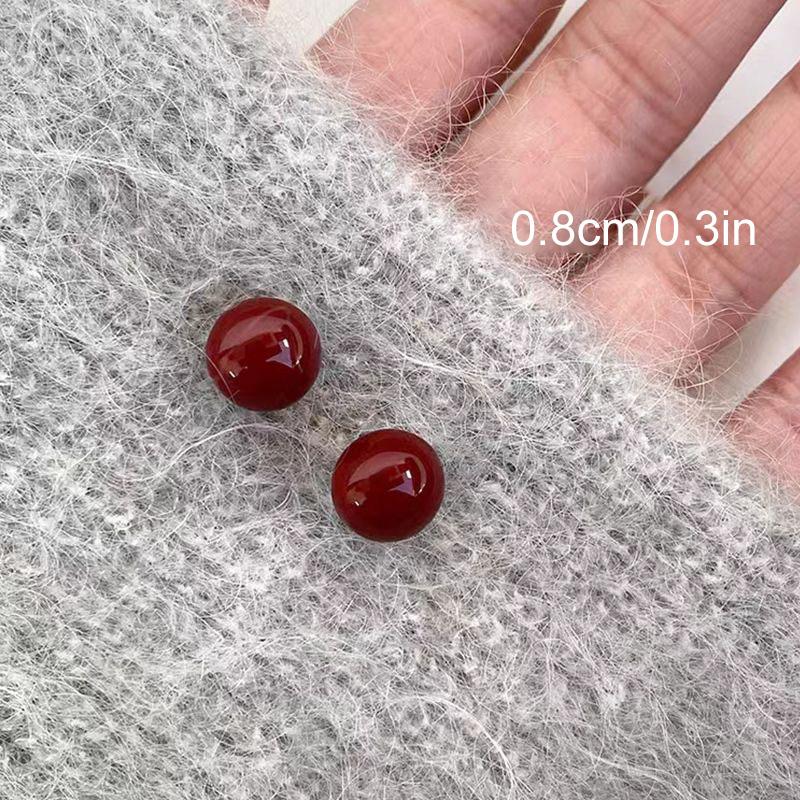 1 пара аксессуаров для ушей Элегантные женские серьги-пусеты из искусственного жемчуга Модные плоские серьги-пусеты для девочек