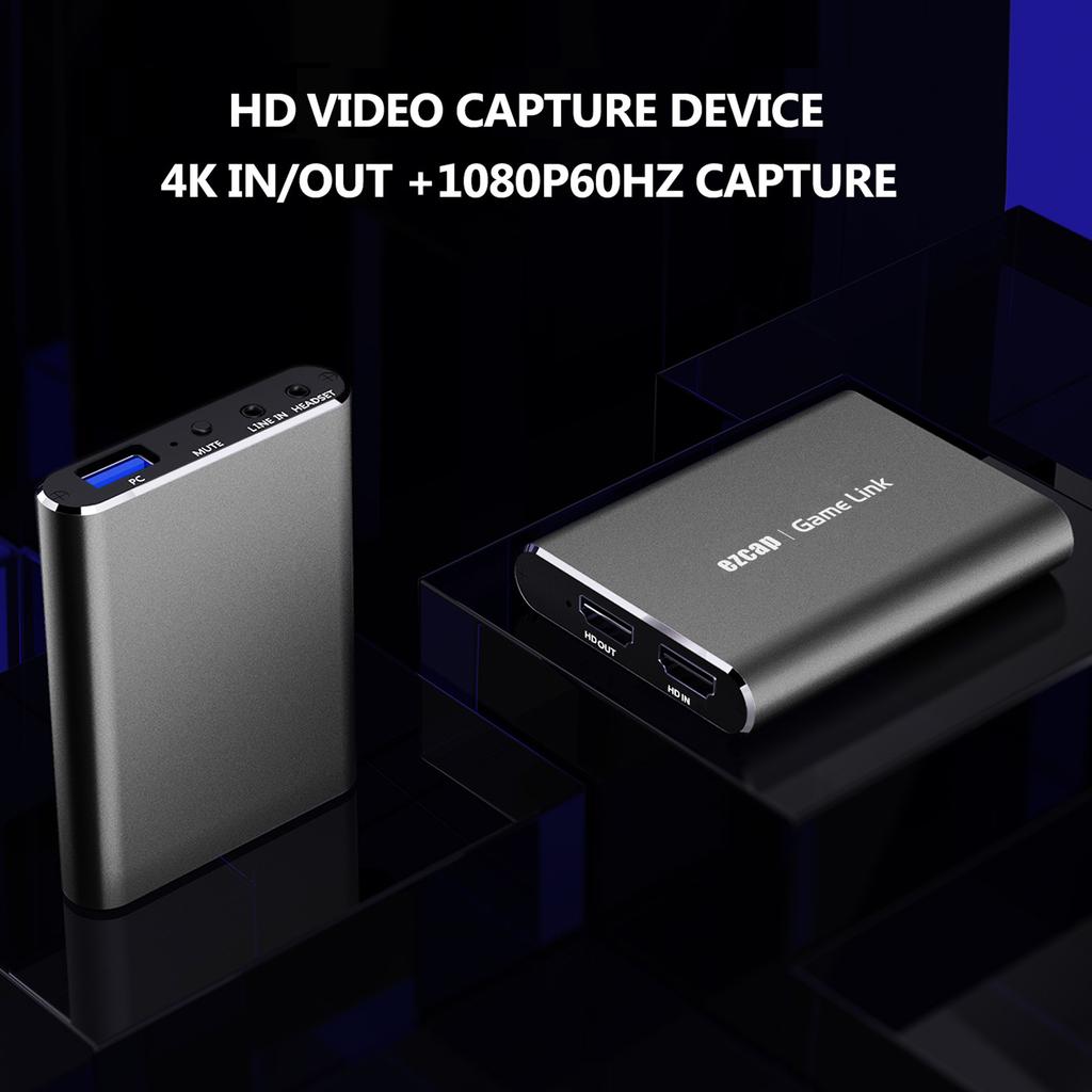Ezcap371 Game Link U3 Video Capture Box 4K Loop Out 1080P HD Recording Box USB3.2 Audio Video