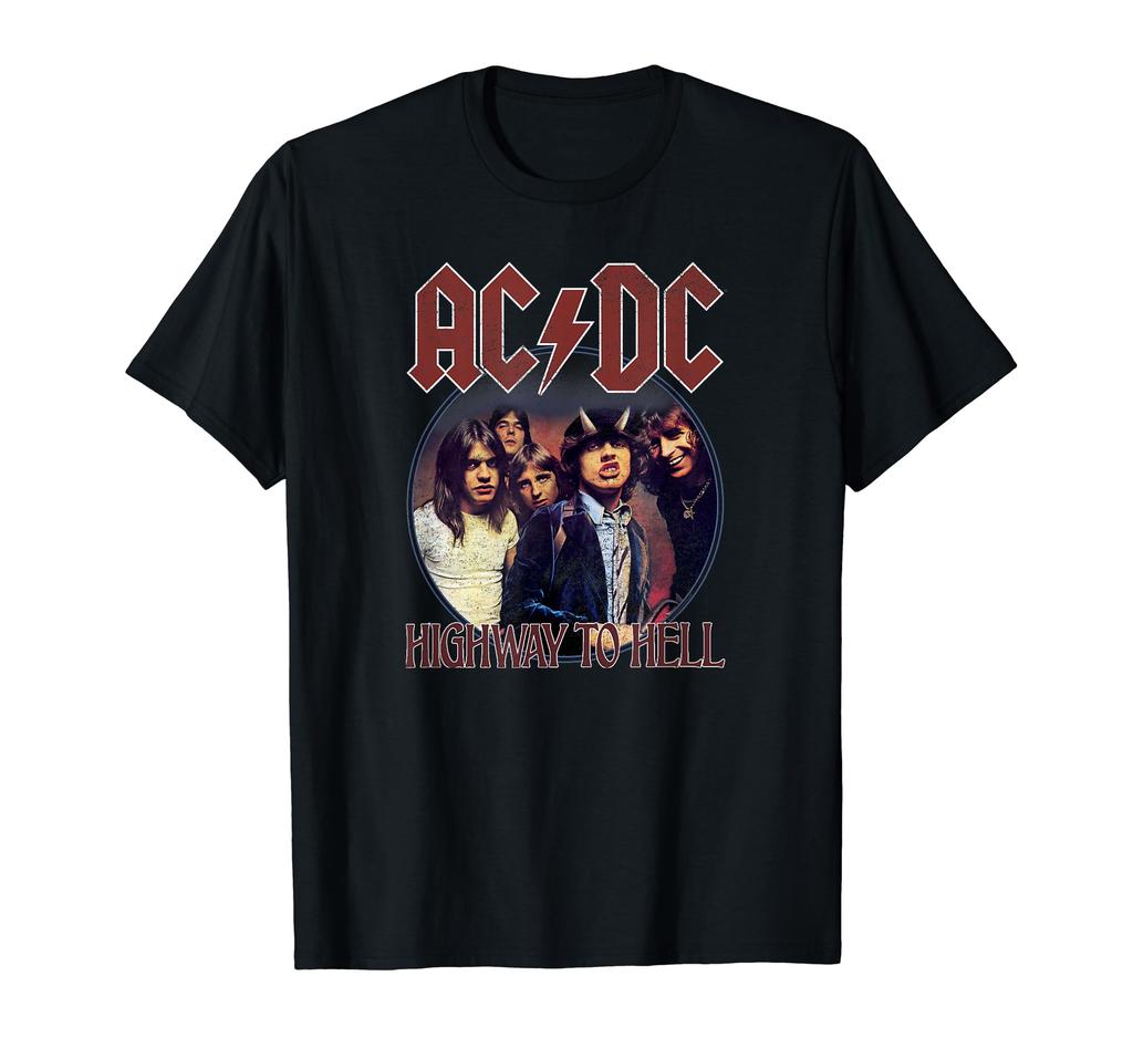 Официальная футболка AC/DC Rock Music Band Highway to Hell с круговым принтом