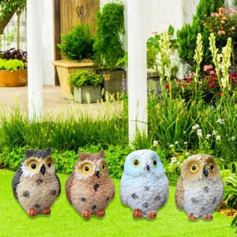 62KD Bird Miniature Figurines Resins Statue Desktops Sculpture for Garden Landscape Birthday Party Gift