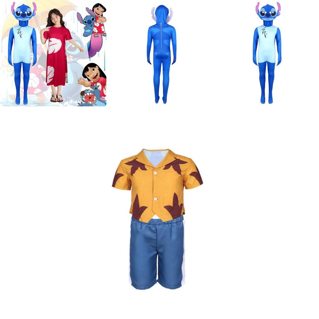 Disney Lilo Stitch Kids Costume For Cosplay Events In Premium Milk Silk Fabric