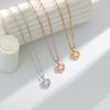 Love Diamond Necklace INS Simple Couple Versatile Classic Flash Diamond Heart Necklace