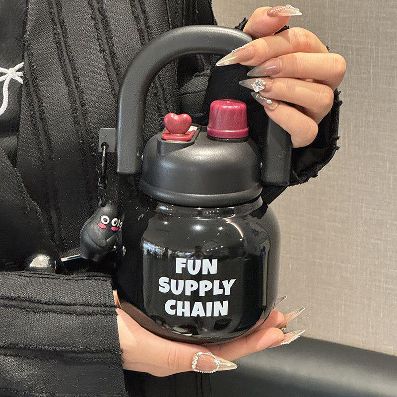 316 Stainless Steel Insulated Water Bottle with Double Spout and Tea Compartment