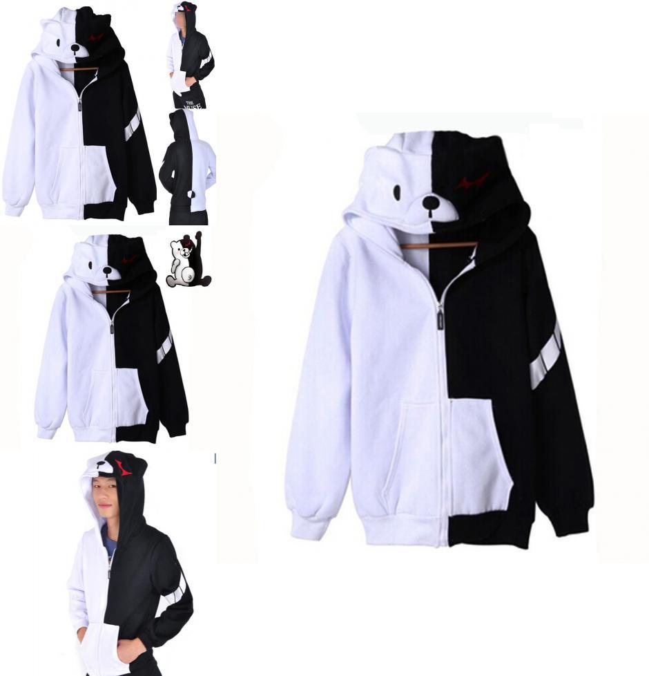 Danganronpa Monokuma Anime Cosplay Unisex Jacket Hoodie Sweatshirt Coat Hooded