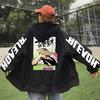 Japanese Cartoon Kyoraku Shunsui Bleach Zipper Hoodies Men Women Oversized Winter Warm Comfortable Black Zipper Jacket Coat