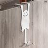 Cute Cartoon Cat Behind Door Hook Home Punch Free Kitchen Bathroom Cabinet Hanger Multi-Purpose Iron Key Hat Clothes Hook
